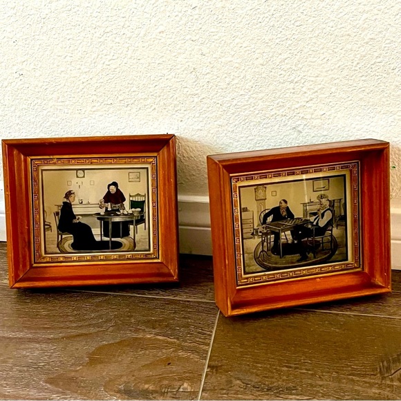 Vintage Framed Art Prints Set of Two by Terletzky - Picture 1 of 10